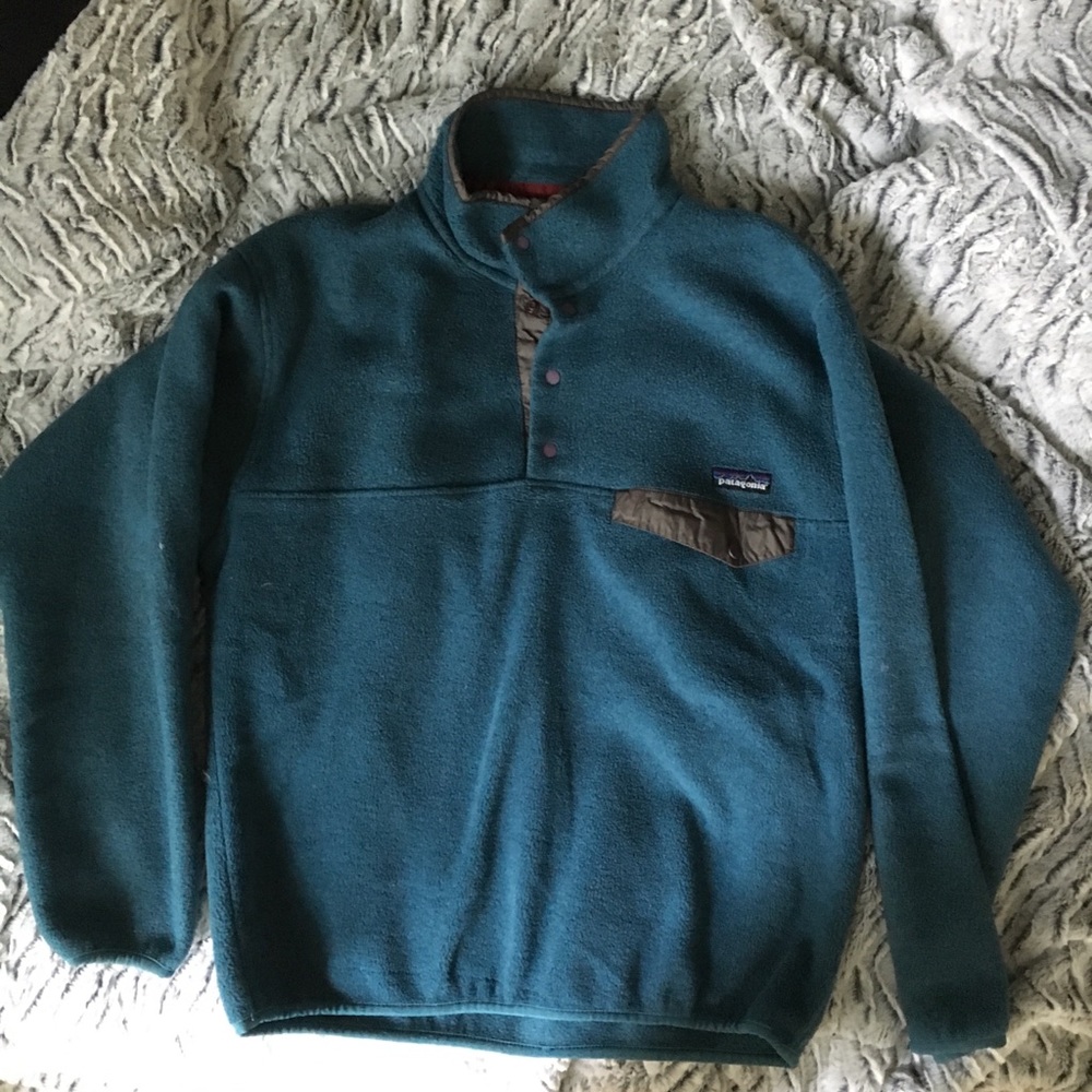 Blue Patagonia Synchilla Quarter Button-Up